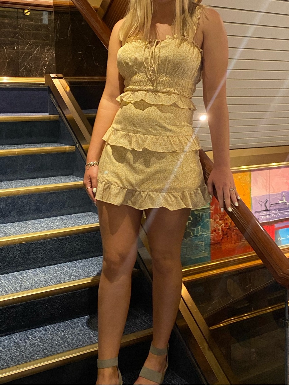 Princess Polly Yellow Floral Mini Dress